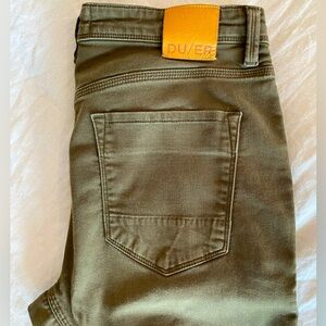 DUER men’s slacks 34 x 34 (moss green colour)